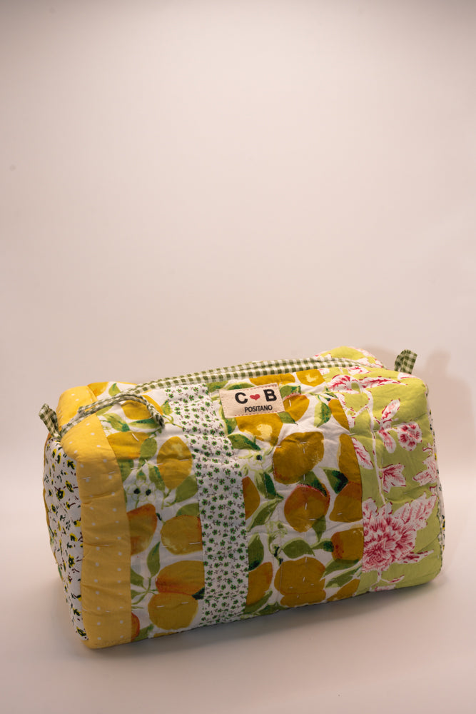 MakeUp Bag  small lemon patchwork